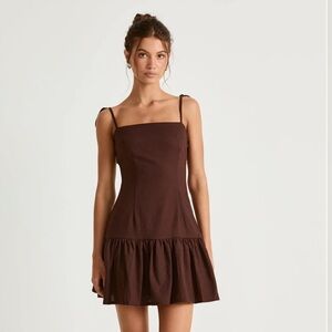 Hazel Mini Dress Chocolate